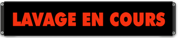Afficheur lumineux LAVAGE EN COURS
