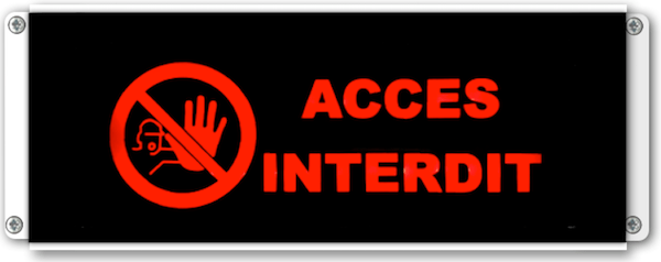 afficheur lumineux de signalisationAcces interdit pictogramme