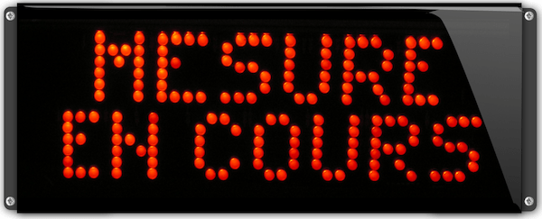 afficheur lumineux etanche mesure en cours
